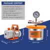 BACOENG 2 Quart Vacuum Chamber with Pump, Stainless Steel Degassing
