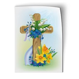 Floral Cross Easter Spring - 6" Magnet for Car Locker Refrigerator