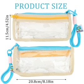 Norbiariz Pencil Case for School Clear Pencil Case for Exams Office Supplies Travel Toiletry Bag School Supplies School Supplies Pen Pouch Classroom Must Haves Organization＆Storage Blue Portable