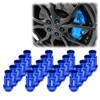 Blue 20 PCS M12x1.5 Lug Nuts Short 50mm Tuner Open