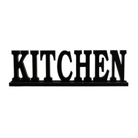 Kitchen Sign for Home Decor, Wooden Kitchen Block Letters Rustic Tabletop Words Decor (Kitchen)