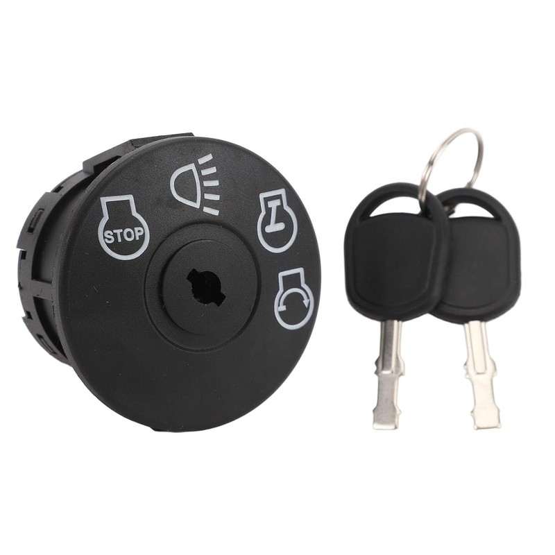 Interruptor de encendido con 2 llaves, repuesto para tractor cortacésped,