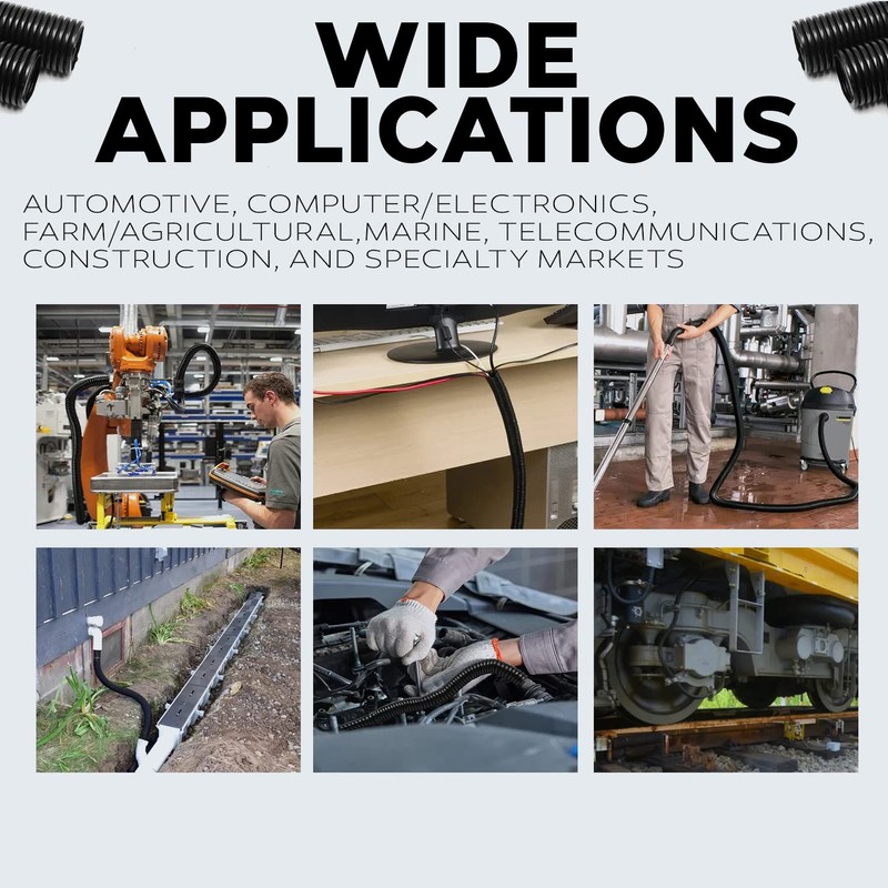 BEST CONNECTIONS (1" x 100 ft) Split Wire Loom Flex-Guard