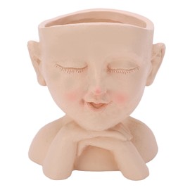 Flowerpot Resin Durable Lightweight Modern Design Propped Elbow Shape Home Table Decoration