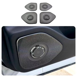 KELEIMAI Car Accessories Fit for Nissan New Rogue 2021 2022 2023 2024 Inner Car Door Panel Audio Cover Trim (Black Titanium) 4PCS Stainless Steel