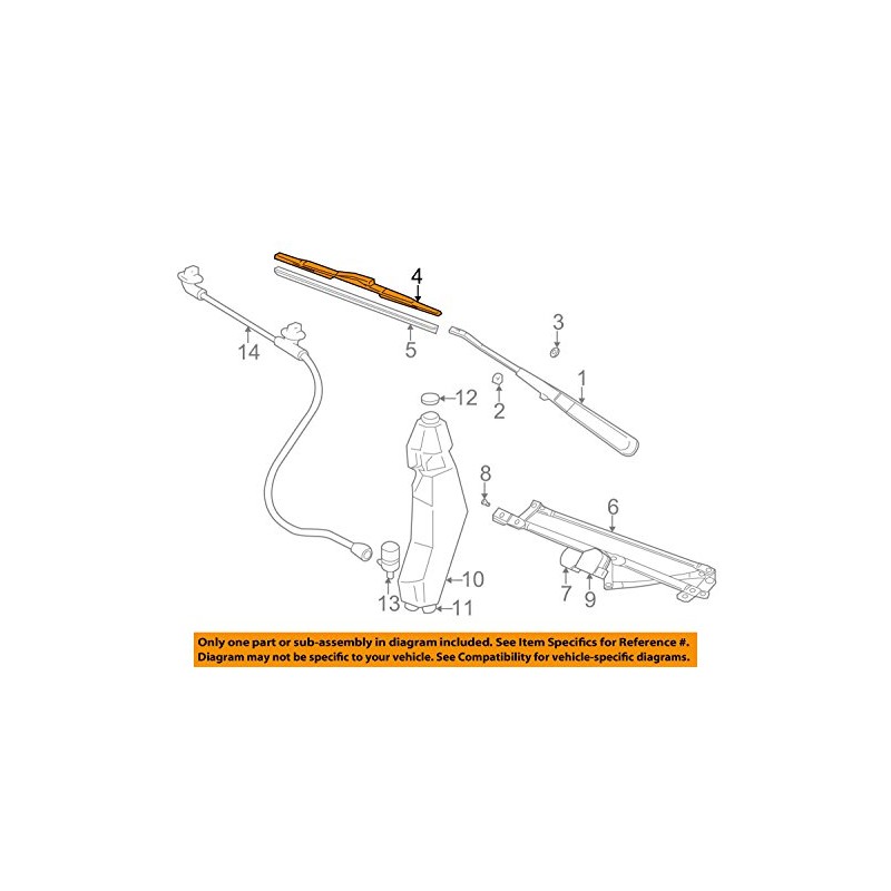 General Motors 19120758, Windshield Wiper Blade