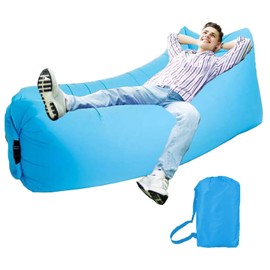 Melldrry Inflatable Air Sofa, Air Sofa with Carry Bag, Portable, Waterproof, Inflatable Air Lounger, for Garden, Lakeside, Beach, Camping and Music Festivals