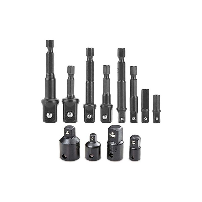 Mesee Impact Socket Adapter Set, 12-in-1 Air Impact Ratchet Wrenches