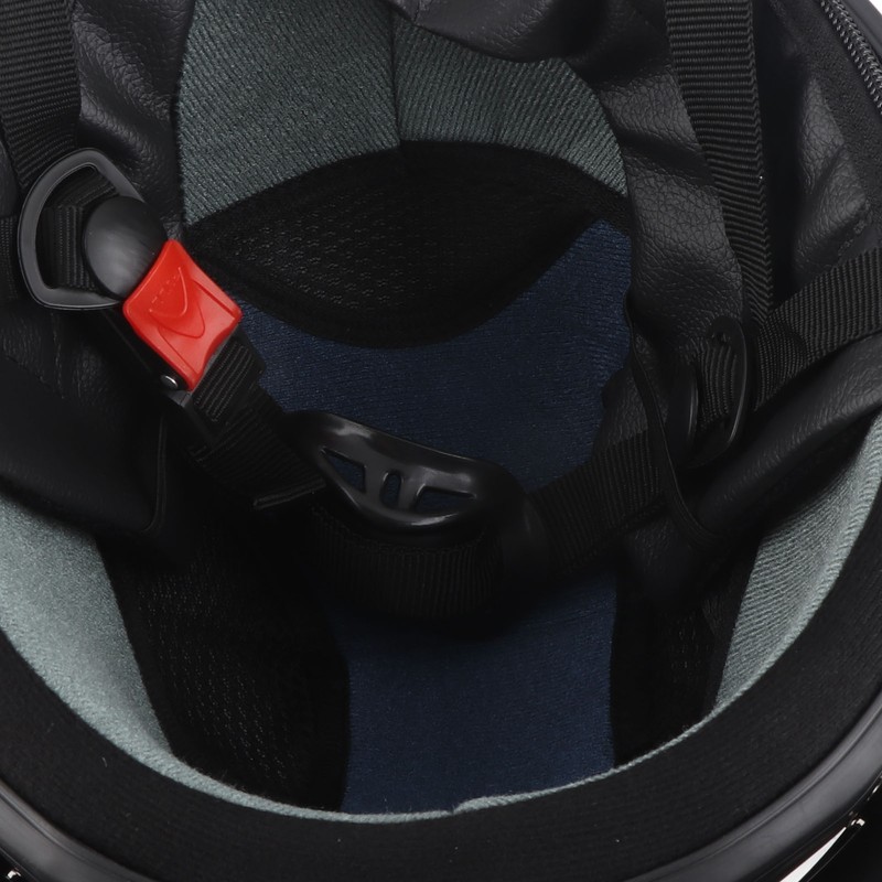 Half Helmet Breathable Sun Blocking Retro Safe PU Leather Motorcycle