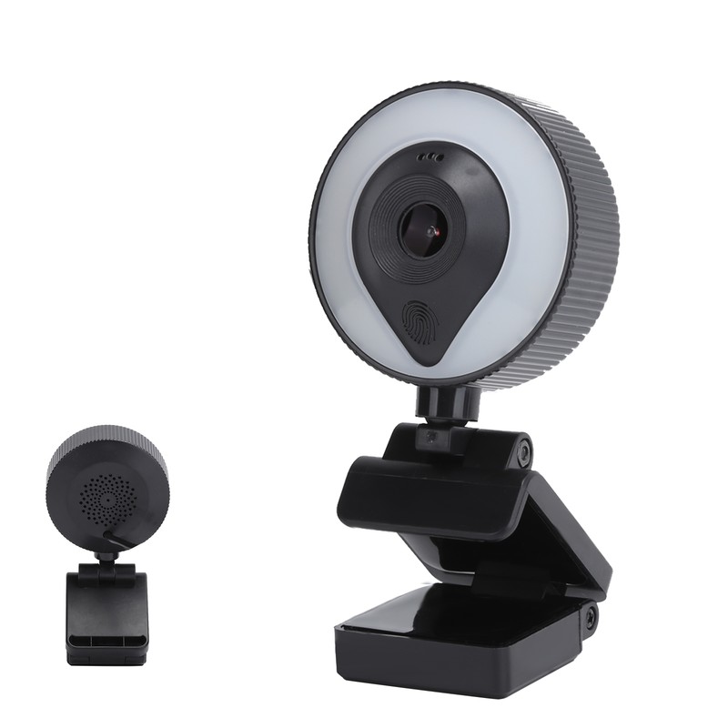Webcam Full HD Computer Live Recording Touch Dimming Camera with