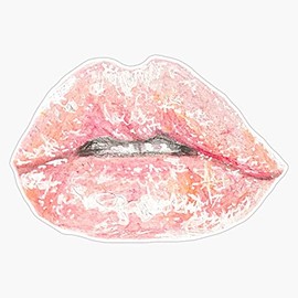 Magnet Sparkly Lips Magnet Bumper Sticker Car Magnet Flexible Reuseable Magnetic Vinyl 5"