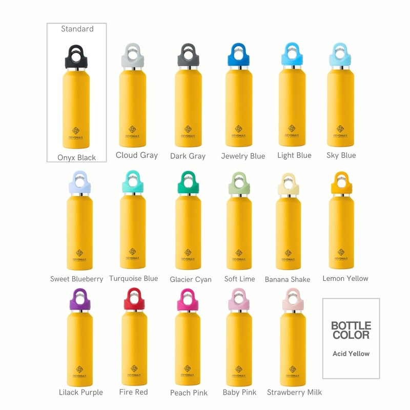 REVOMAX Carbonated Vacuum Insulated Bottle, No Cap, 32 oz, 950