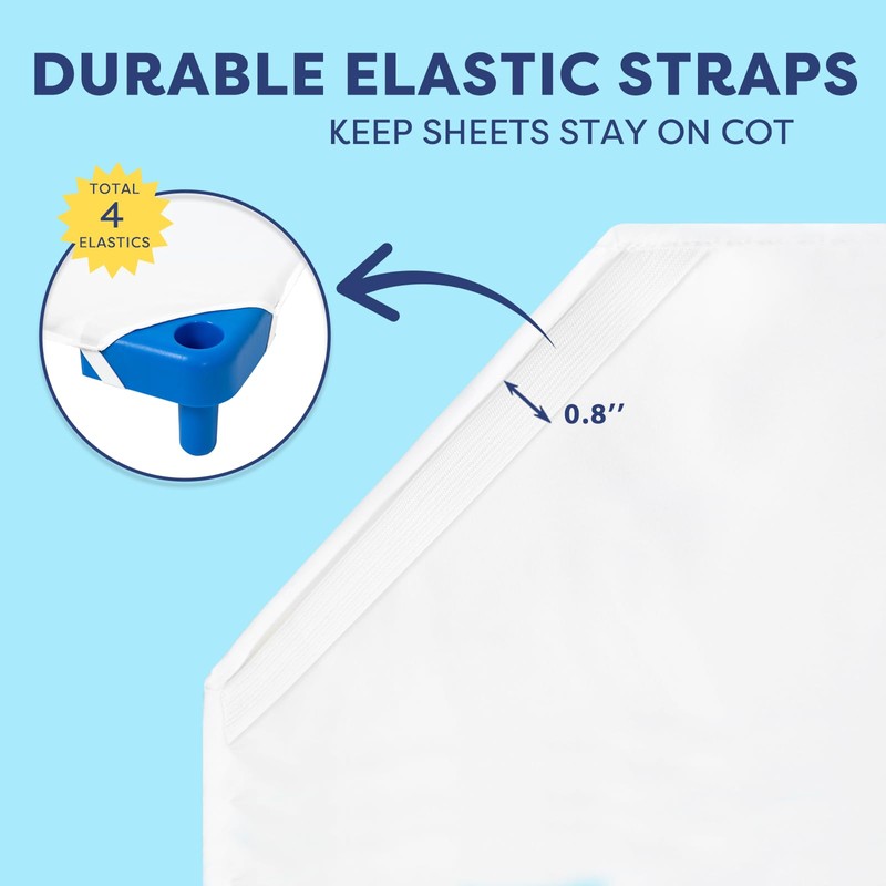 Comfyanno Cot Sheets for Daycare, Standard Size Daycare Cot Sheet,