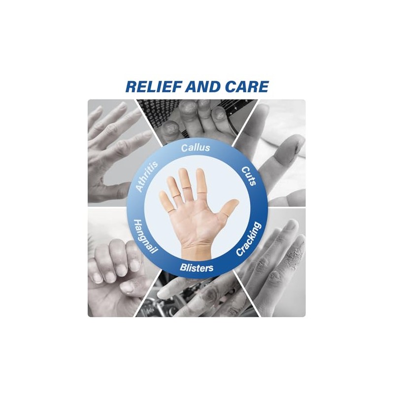 Silicone Finger Protectors - Comfortable & Durable Relief Sleeves