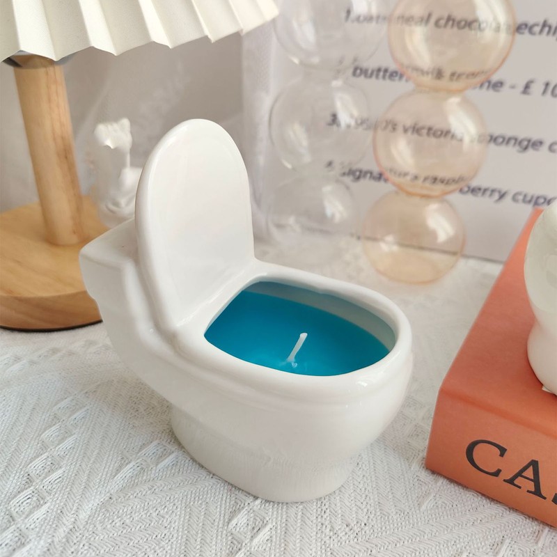 Scented Candle Toilet Style Rich Fragrance Romantic Odor Removal Decorative