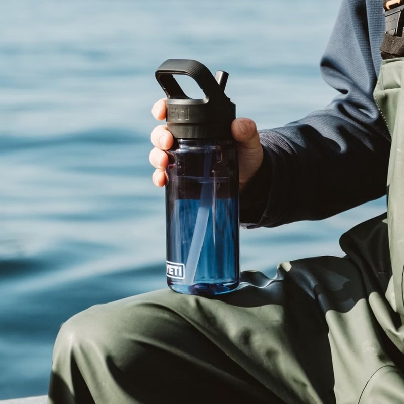 YETI Yonder Bottle Color Matched Straw Cap, Big Wave Blue