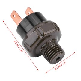 Pressure Switch, Yosoo Air Compressor Pressure Switch 1/4 Inch NPT END 12 V Black Metal Plastic Replacement for Universal Car Automatic Air (125-200 PSI) for Truck Compressor Pressure Switch 12 V 8