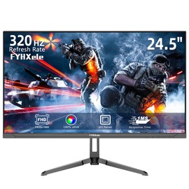 FYHXele 24.5 Inch Gaming Monitor 320Hz, FHD 1920x1080 Computer Monitor, 1ms Frameless, 100% sRGB, LED Background Light, Freesync Eye Care 2×Display Port, 2×HDMI