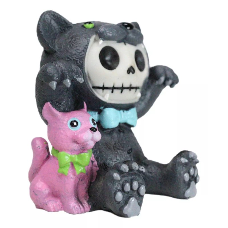Furry Bones Basheera Voodoo Skeleton With Pink Panther Doll Figurine