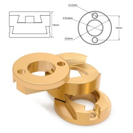 2-Pack Ender 3 Oldham Coupling Coupler for Upgrade Ender 3 Pro V2 CR-10 CR-10S Pro 3D S4 S5 Printer Z Axis T8 Lead Screw Hotbed Advoid Radial Misalignment (2-Pack, for Ender 3)