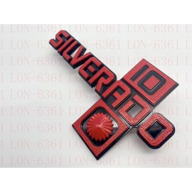 Aftermarket Products 2Pc Fits 1981-87 GM Trucks Silverado “10” Fender Emblem Badge 14026451 Red