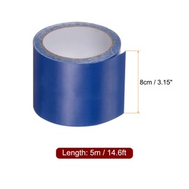 sourcing map Tarpaulin Repair Tape, 3.15" x14.6ft Universal Waterproof Awning Cloth Repair Tape for Crafts Home Improvement Outdoor Tent, Blue