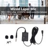 236in Wired Lavalier Microphone Clip On Lapel Condenser Mic for
