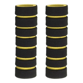 HARFINGTON Bike Handlebar Grips 0.78" Model Comfortable Non-Slip Grips Sponge Enhanced Grip Shock-Absorption BMX Grips for Mountain Bikes and Scooters, Black-Yellow