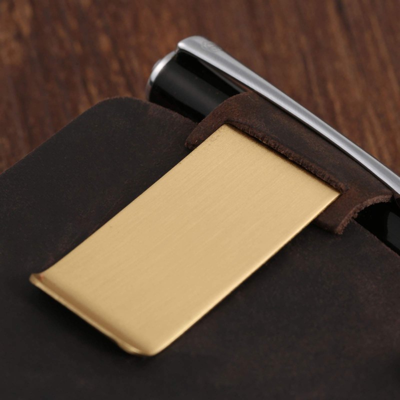 1 Piece Leather Clip Pen Holder Leather Pen Holder for