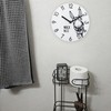 Yoiolclc Bathroom Wall Clock,Waterproof Glass Funny Donkey Bathroom Signs for