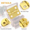 Yuannee Small Hinges,50 PCS Small Gold Hinges for Wood Hinges