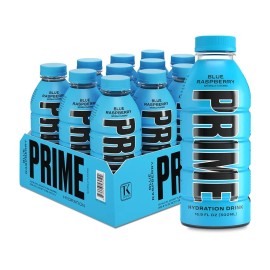 PRIME Hydration - Electrolytes Enhanced Sports Drink - Blue Raz, (12) Bottles