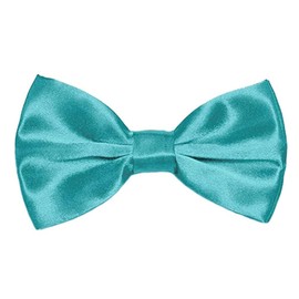 Bow Ties Adjustable Pre Tied Unisex Mens Ladies Satin Necktie Babies Boys Girls Neck Party Smart Casual Wedding Prom (Teal), 12cm x 7cm (T00001)