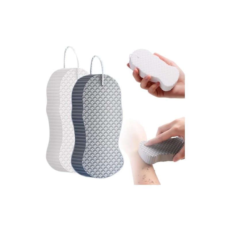 Esponja mágica exfoliante para baño, cepillo corporal reutilizable suave con