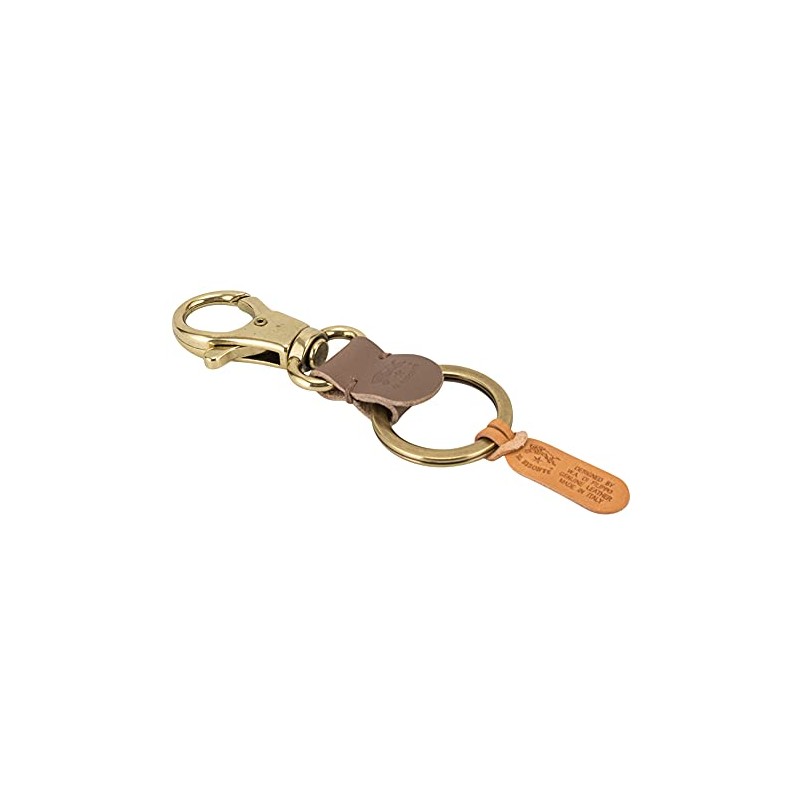 Il Bisonte Key Ring C0551 Key Chain, Leather, Genuine Leather,