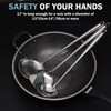 Wok Spatula and Ladle,Skimmer Slotted Spoon Set - Mirror Polished