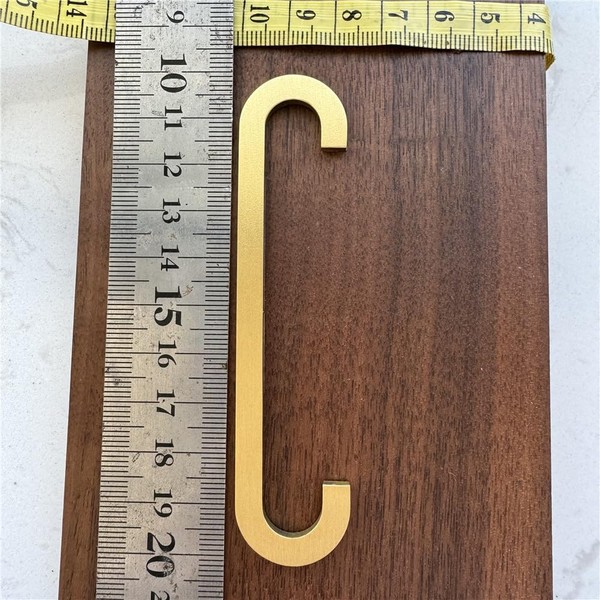 3.9Inch Self Adhesive Solid Brass English Letters for Wall Decor