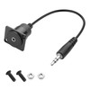 YACSEJAO D-Type 3.5mm TRS Panel Mount Cable, 18CM (M-F)