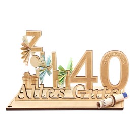 Giftota Money Gifts Birthday 40th Gifts for 40th Birthday Man Woman 40th Gifts Wooden Decoration