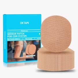 OK TAPE Adhesive Patches for MEDTRONIC Guardian and Other Sensor, Waterproof & Sweatproof CGM Patches, Long Last Sensor Patches 15 PCS, Beige