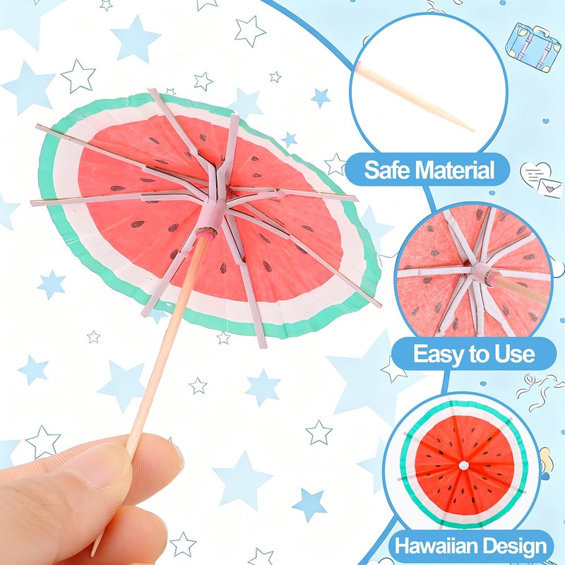 JOFONY Drink Umbrellas,150PCS Cocktail Umbrellas 5 Styles Drink Umbrella Cocktail