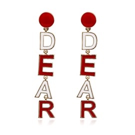 Valentines Day Earrings Gifts for Her Valentines Day Shirts Outfit Women Red Love Heart Earrings Hot Pink Valentines Earrings Valentines Day Jewelry Gifts