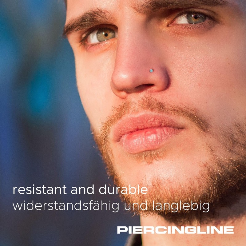 Piercingline Nose Piercing | Titanium | Flat Crystal Disc |