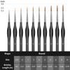 10Pcs Micro Paint Brushes Set with Triangular Handles - For