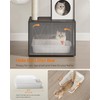 Feandrea Cat Tree with Litter Box Enclosure, 2-in-1 Modern Cat
