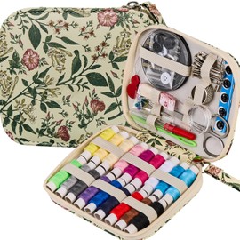 Sewing Sets & Kits Floral Pattern Sewing Kit Printing Sewing Set Professional Sewing Supplies with Zipper Sewing Kit Case, Travel Portable Sewing Accessory for Emergency, Home