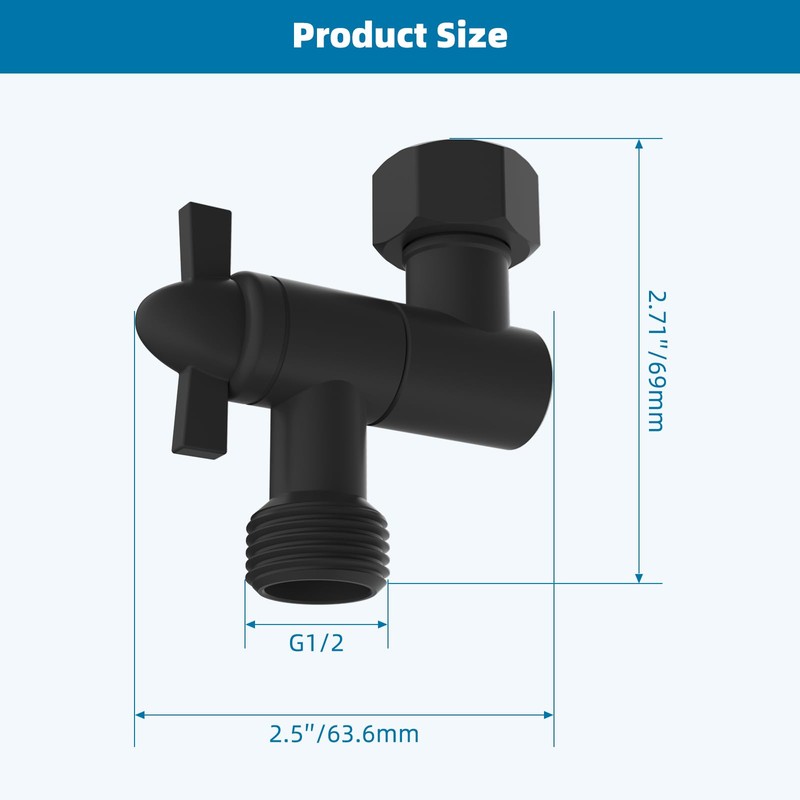 Hibbent All Metal Shower Head Elbow Adapter, 360 ° Adjustable