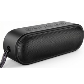 Bluetooth Speaker, IPX7 Waterproof, Portable Wireless Speaker with Strap for Easy Carrying, Equipped with RGB Light, TWS Compatible, Up to 24 Hours of Continuous Playback, Type-C Charging, MicroSD Compatible, For Baths, Outdoors, Camping, Parties, Black