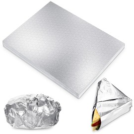 Teenyyou 800 Sheets Insulated Foil Sandwich Wrap Sheets for Burgers, Burritos, 10 3/4" x 14" Grease Resistant Pre Cut Aluminum Foil Sheets for Restaurants, Delis, Catering, Food Trucks, Carts