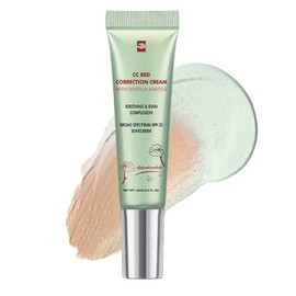 wwaiwenl Color Correcting CC Cream with SPF 25, Coverage Lightweight Foundation, Invisible Pores,Rich In Centella Asiatic,Hydrating Serum,Refine Skin Texture, Avoid Sun Damage (Green, Green)